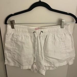 White Lilly Pulitzer linen shorts